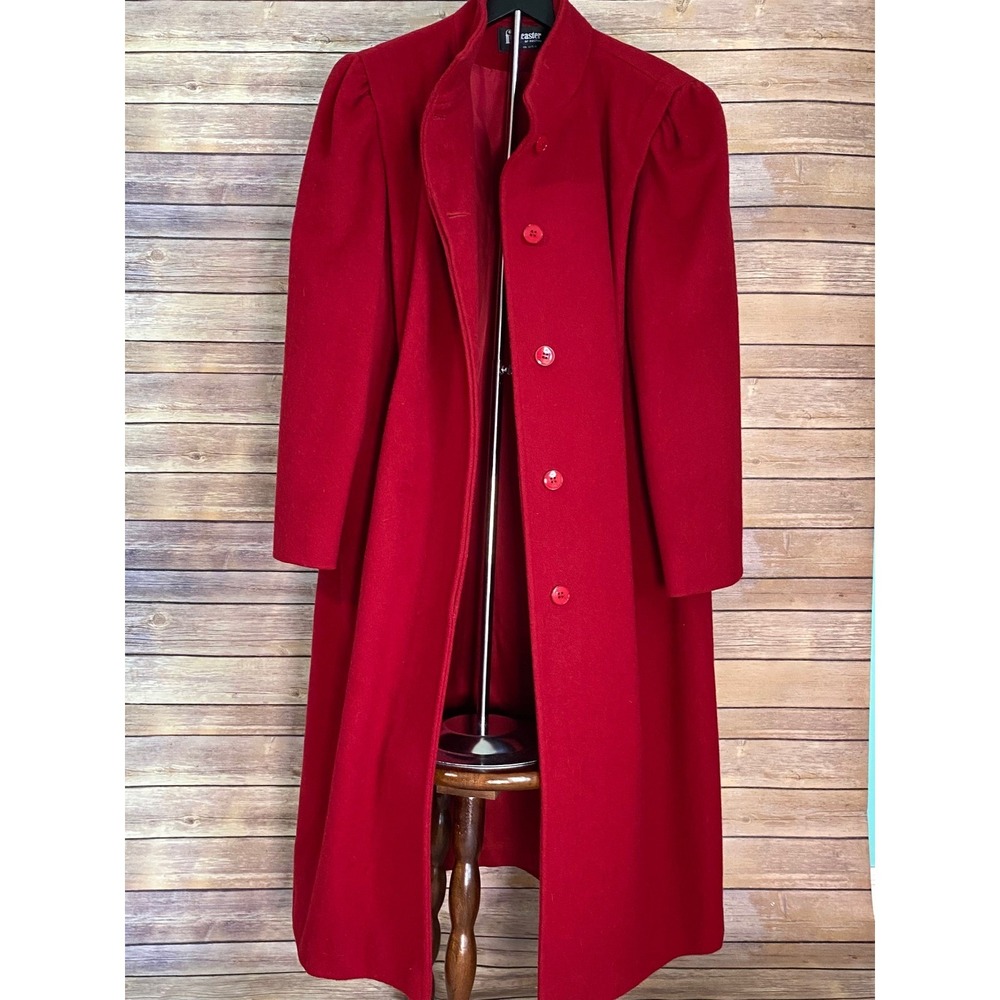 Vintage 80s Wool Longline Overcoat Forecaster of Boston Trench Coat Size 11/12